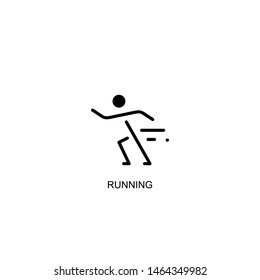 running icon vector black design