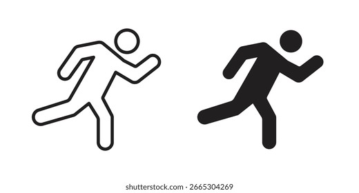 Running icon vector design element logo template