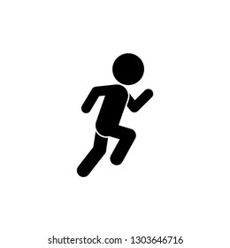 running icon vector illustration eps10. Isolated badge athlete flat design for website or app - stock graphics 