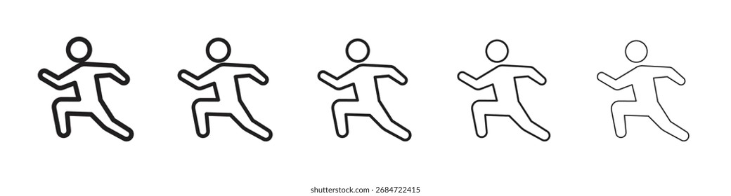 Ilustración vectorial de icono de ejecución aislada