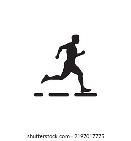 laufendes Symbol. Vektorgrafik-Symboldesign.