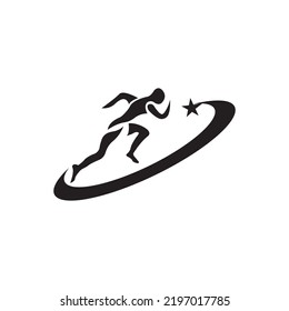 running icon. vector illustration symbol design.