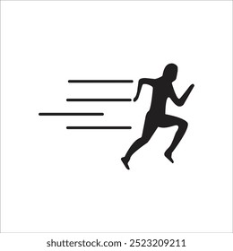 RUNNING ICON VECTOR ILLUSTRATION SYMBOL DESIGN