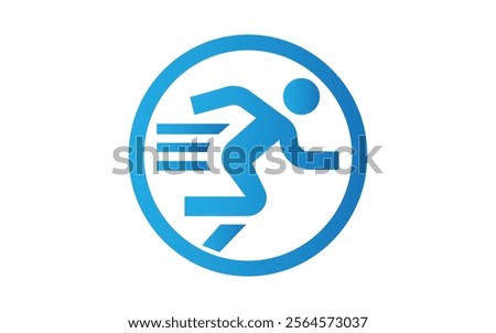 Running icon vector illustration symbol design Fast running trail icon vector