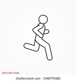 Running Icon vector sign symbol for design