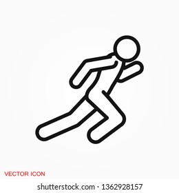 Running Icon vector sign symbol for design