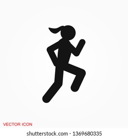 Running Icon vector sign symbol for design