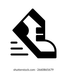 Ilustración de diseño de símbolo de Vector de ícono en ejecución