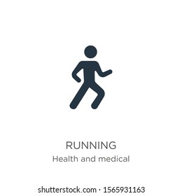 Running icon vector. Trendy flat running icon from health collection isolated on white background. Vector illustration can be used for web and mobile graphic design, logo, eps10