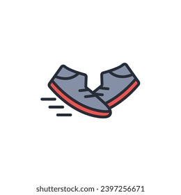 icono de ejecución. vector.Curso editable.Signo de estilo lineal para uso de diseño web,logotipo.Ilustración de símbolo.