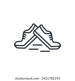 laufendes Symbol. vector.Editable stroke.linear style sign for use web design,logo.Symbol illustration.