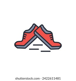 running icon. vector.Editable stroke.linear style sign for use web design,logo.Symbol illustration.