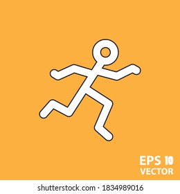 Running icon for web and mobile, modern minimalist flat design. Eps 10 vector illustration.
