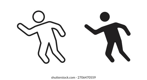 Icono de running para Sitios web y diseño plano minimalista móvil.