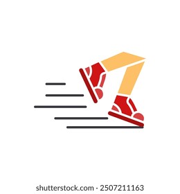 running icon,running shoes, icon vector illustration editable design. Perfect for web and app interfaces, infographics, etc.