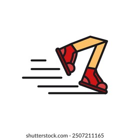 running icon,running shoes, icon vector illustration editable design. Perfect for web and app interfaces, infographics, etc.