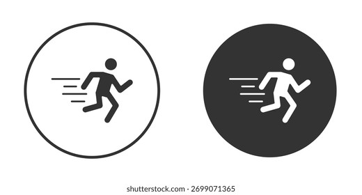 Running icons collection. Filled flat icons