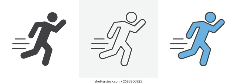 Running icons pack for website designs