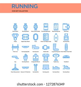 Running Icons Set. UI Pixel Perfect Well-crafted Vector Thin Line Icons. The illustrations are a vector.
