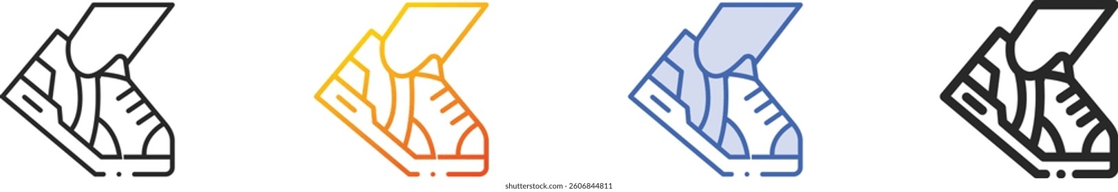 running icon.Thin Linear, Gradient, Blue Stroke and bold Style Design Isolated On White Background