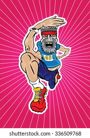Running Illustration Character