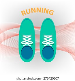 running illustration for design vector background EPS 10