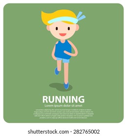 running illustration for design vector background EPS 10