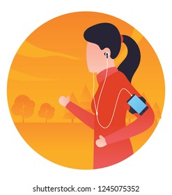 Running illustration, jogging
