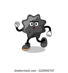 running ink mascot illustration , character design