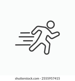 Running isolated icon. vector illustration.