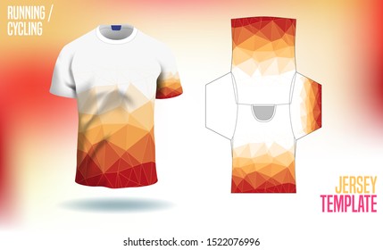 Running jersey template. Ready to use