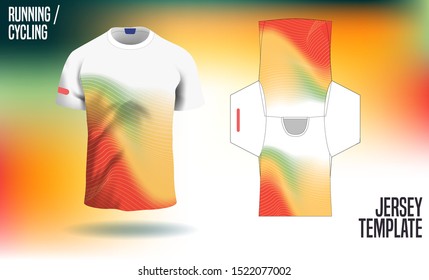 Running jersey template. Ready to use