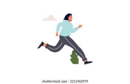 Running jogging time illustration vector