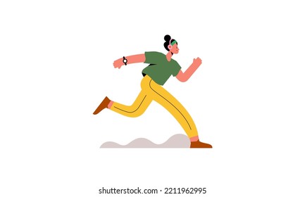 Vector de ilustración de tiempo de footing en ejecución