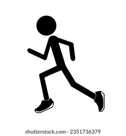 Running or Jogging (Workout Icon), True Black Icon