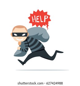 The Running Kidnapper with a person inside the sack.