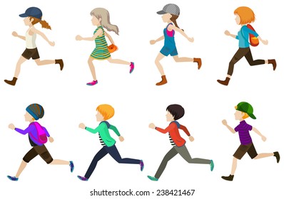 Running kids