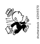 Running Late - Retro Clipart Illustration