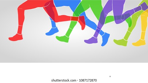 Running legs silhouette