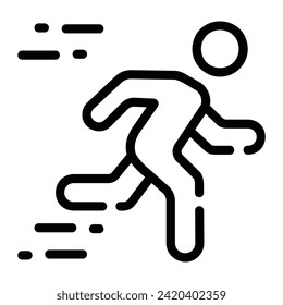 fondo del icono de línea en ejecución