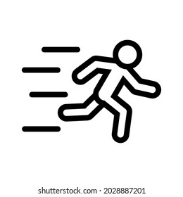 running line icon illustration vector graphic