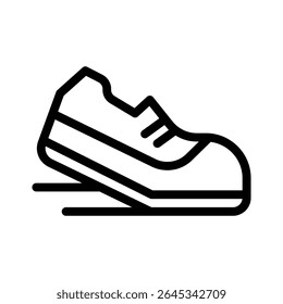 Icono de línea en ejecución Ilustración Vector gráfico. Gráfico simple del Vector de la ilustración del elemento, conveniente para el App, los Sitios web, y las presentaciones aisladas en el fondo blanco