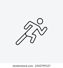 Running line icon vector illustration