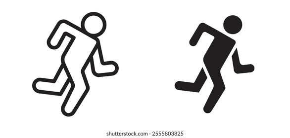 Running liner icon vector set.