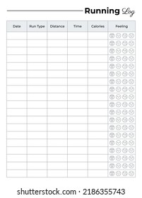 Running log training diary, Running tracker