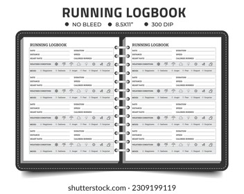 Running logbook or notebook template 