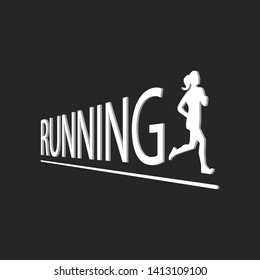 Running Logo Design Illustration Template 