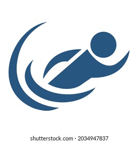 running logo design, man running competition design illustration