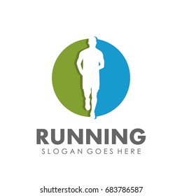 Running logo design template