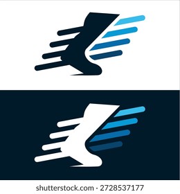 Running logo design template illustration vector